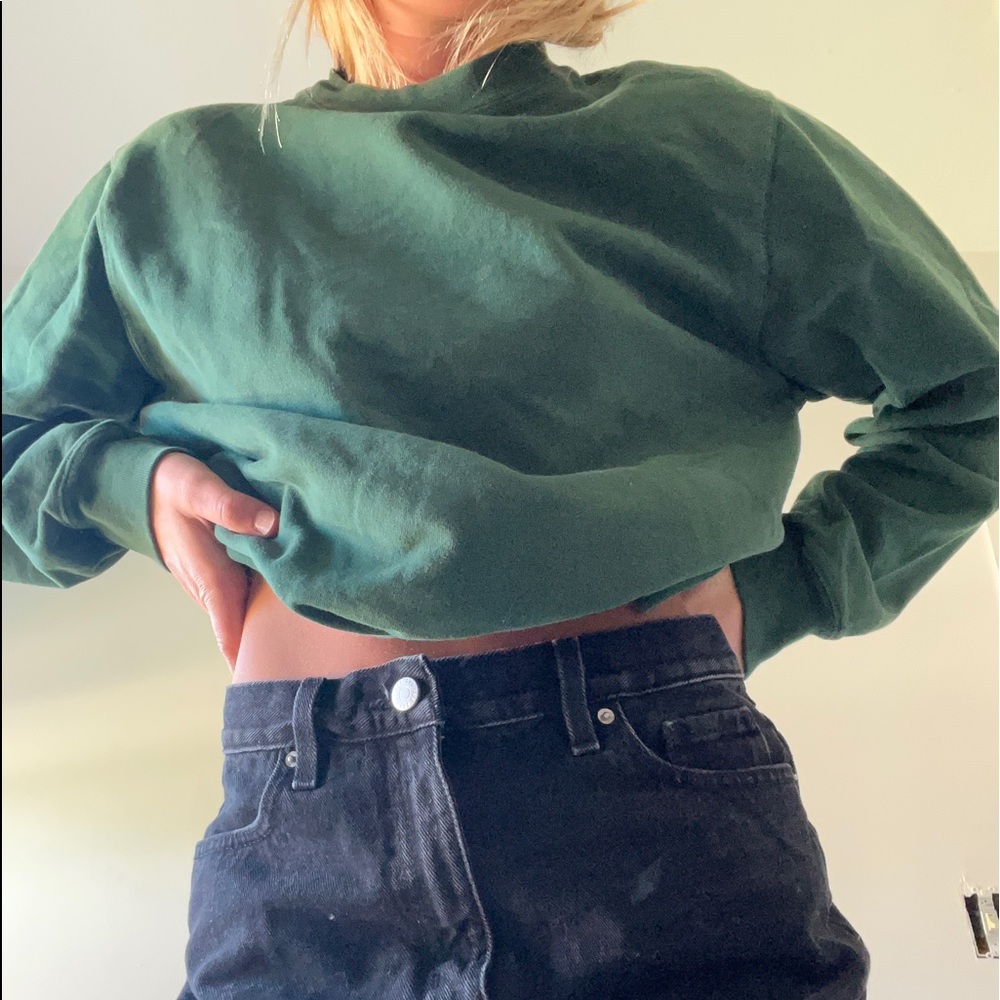 Brandy Melville green crewneck